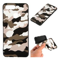 Camouflage Soft TPU Back Cover for Oppo F9 (F9 Pro) - Black White