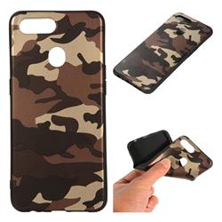 Camouflage Soft TPU Back Cover for Oppo F9 (F9 Pro) - Gold Coffee