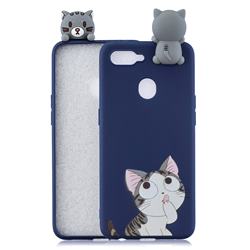 Big Face Cat Soft 3D Climbing Doll Soft Case for Oppo F9 (F9 Pro)