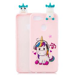 Music Unicorn Soft 3D Climbing Doll Soft Case for Oppo F9 (F9 Pro)