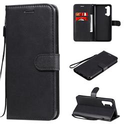 Retro Greek Classic Smooth PU Leather Wallet Phone Case for Oppo Find X2 Lite - Black