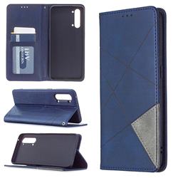 Prismatic Slim Magnetic Sucking Stitching Wallet Flip Cover for Oppo Find X2 Lite - Blue