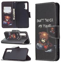 Chainsaw Bear Leather Wallet Case for Oppo Find X2 Lite