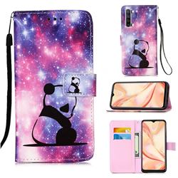 Panda Baby Matte Leather Wallet Phone Case for Oppo Find X2 Lite