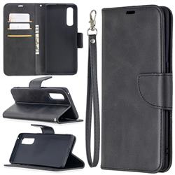 Classic Sheepskin PU Leather Phone Wallet Case for Oppo Find X2 Neo - Black