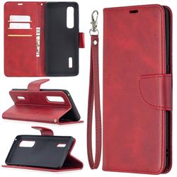 Classic Sheepskin PU Leather Phone Wallet Case for Oppo Find X2 Pro - Red