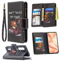 Chainsaw Bear Binfen Color BF03 Retro Zipper Leather Wallet Phone Case for Oppo Find X2 Pro