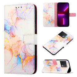 Galaxy Dream Marble Leather Wallet Protective Case for OnePlus 10 Pro