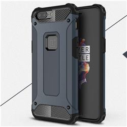 King Kong Armor Premium Shockproof Dual Layer Rugged Hard Cover for OnePlus 5 - Navy