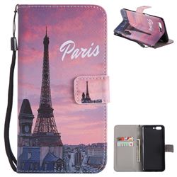 Paris Eiffel Tower PU Leather Wallet Case for OnePlus 5