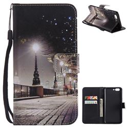 City Night View PU Leather Wallet Case for OnePlus 5
