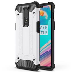 King Kong Armor Premium Shockproof Dual Layer Rugged Hard Cover for OnePlus 6 - White