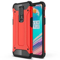 King Kong Armor Premium Shockproof Dual Layer Rugged Hard Cover for OnePlus 6 - Big Red