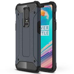 King Kong Armor Premium Shockproof Dual Layer Rugged Hard Cover for OnePlus 6 - Navy