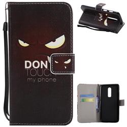Angry Eyes PU Leather Wallet Case for OnePlus 6
