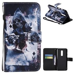 Skull Magician PU Leather Wallet Case for OnePlus 6