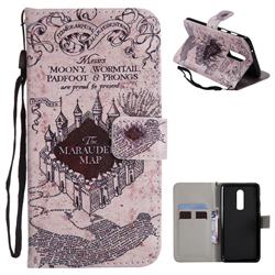 Castle The Marauders Map PU Leather Wallet Case for OnePlus 6