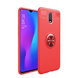 Auto Focus Invisible Ring Holder Soft Phone Case for OnePlus 6T - Red