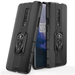 Alita Battle Angel Armor Metal Ring Grip Shockproof Dual Layer Rugged Hard Cover for OnePlus 6T - Black