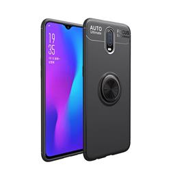 Auto Focus Invisible Ring Holder Soft Phone Case for OnePlus 7 - Black