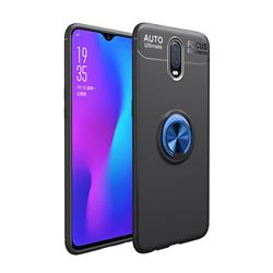 Auto Focus Invisible Ring Holder Soft Phone Case for OnePlus 7 - Black Blue