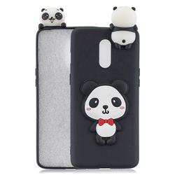 Red Bow Panda Soft 3D Climbing Doll Soft Case for OnePlus 7