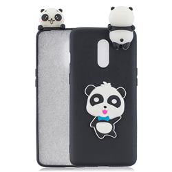 Blue Bow Panda Soft 3D Climbing Doll Soft Case for OnePlus 7