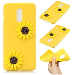 Yellow Sunflower Soft 3D Silicone Case for OnePlus 7