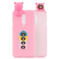 Expression Bear Soft 3D Climbing Doll Soft Case for OnePlus 7 Pro