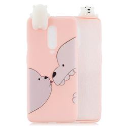 Big White Bear Soft 3D Climbing Doll Soft Case for OnePlus 7 Pro