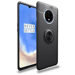 Auto Focus Invisible Ring Holder Soft Phone Case for OnePlus 7T - Black