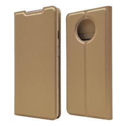Ultra Slim Card Magnetic Automatic Suction Leather Wallet Case for OnePlus 7T - Champagne