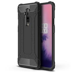 King Kong Armor Premium Shockproof Dual Layer Rugged Hard Cover for OnePlus 7T Pro - Black Gold