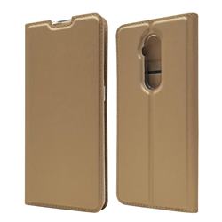 Ultra Slim Card Magnetic Automatic Suction Leather Wallet Case for OnePlus 7T Pro - Champagne