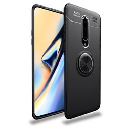 Auto Focus Invisible Ring Holder Soft Phone Case for OnePlus 8 - Black