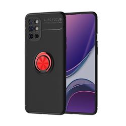 Auto Focus Invisible Ring Holder Soft Phone Case for OnePlus 8T - Black Red