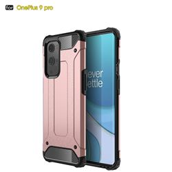 King Kong Armor Premium Shockproof Dual Layer Rugged Hard Cover for OnePlus 9 Pro - Rose Gold