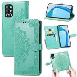 Embossing Imprint Mandala Flower Leather Wallet Case for OnePlus 9R - Green