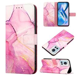 Pink Purple Marble Leather Wallet Protective Case for OnePlus Ace