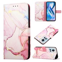 Rose Gold Marble Leather Wallet Protective Case for OnePlus Ace