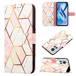 Pink White Marble Leather Wallet Protective Case for OnePlus Ace