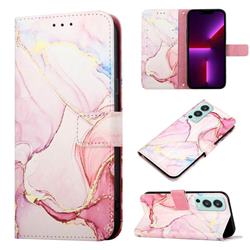 Rose Gold Marble Leather Wallet Protective Case for OnePlus Nord 2 5G
