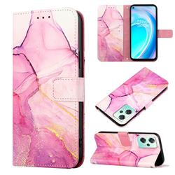 Pink Purple Marble Leather Wallet Protective Case for OnePlus Nord CE 2 Lite 5G