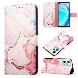 Rose Gold Marble Leather Wallet Protective Case for OnePlus Nord CE 2 Lite 5G