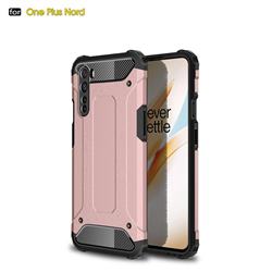 King Kong Armor Premium Shockproof Dual Layer Rugged Hard Cover for OnePlus Nord (OnePlus 8 NORD 5G, OnePlus Z) - Rose Gold