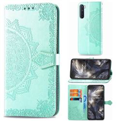 Embossing Imprint Mandala Flower Leather Wallet Case for OnePlus Nord (OnePlus 8 NORD 5G, OnePlus Z) - Green