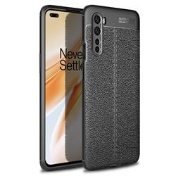 Luxury Auto Focus Litchi Texture Silicone TPU Back Cover for OnePlus Nord (OnePlus 8 NORD 5G, OnePlus Z) - Black