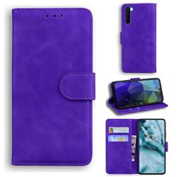 Retro Classic Skin Feel Leather Wallet Phone Case for OnePlus Nord (OnePlus 8 NORD 5G, OnePlus Z) - Purple