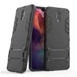Armor Premium Tactical Grip Kickstand Shockproof Dual Layer Rugged Hard Cover for Oppo R17 - Black