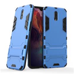 Armor Premium Tactical Grip Kickstand Shockproof Dual Layer Rugged Hard Cover for Oppo R17 - Light Blue